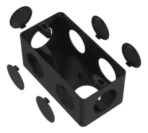 CAIXA CONDULETE 7 ENTRADAS PRETO  1/2" E 3/4" INPOL REF 362