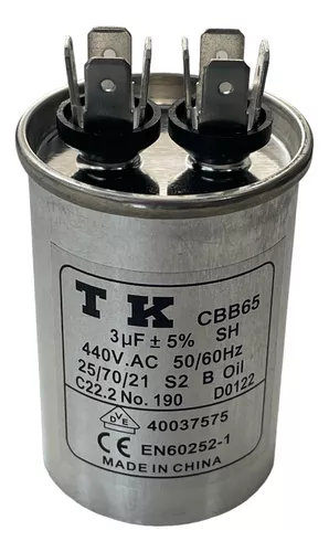 CAPACITOR PERMANENTE CBB65 3UF 440V TK