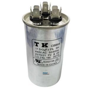 CAPACITOR DUPLO CBB65 17,5+3 UF 440V TK
