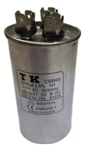 Capacitor Duplo para ar condicionado 22+5 UF 440V