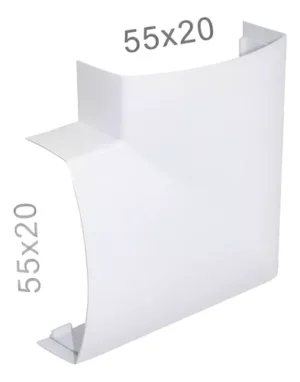 CURVA HORIZONTAL RETA 55X20  1123-55-BR PARCUS