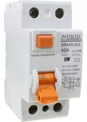 INTERRUPTOR DR 2 POLOS 40 AMPERES METALTEX