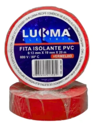 FITA ISOLANTE VERMELHA 19MM X 20M LUKMA