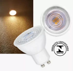 LÂMPADA LED DICROICA GU10 6500K 6,5W BRANCO FRIO GALAXY LED