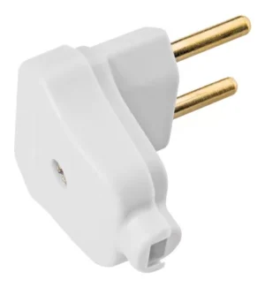 PLUGUE ANGULAR 2P 10A/250V BRANCO TRAMONTINA REF 57402106