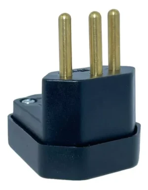PLUGUE ANGULAR 2P+T 10A/250V PRETO TRAMONTINA REF 57403010