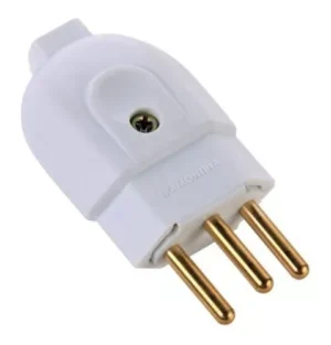 PLUGUE MACHO 2P+T 10A/250V BRANCO TRAMONTINA REF 57402003