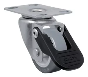 RODIZIO 1.1/2 PLACA GIRATORIA FREIO CINZA