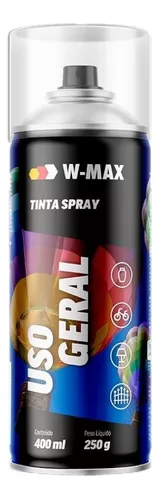 TINTA SPRAY USO GERAL UG 400ML/250G W-MAX PRETO WURTH REF 5986114014