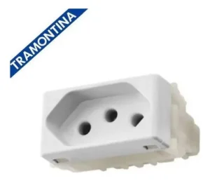 TOMADA 2P+T 10A/250V BRANCO TRAMONTINA REF 57115030