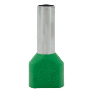 Terminal Ilhos Duplo Pré-Isolado - Fio 2x6,00mm Verde