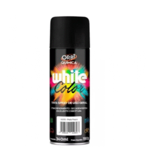 ORBISPRAY TINTA SPRAY PRETO FOSCO 340ML ORBI QUÍMICA