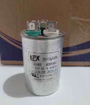 CAPACITOR DUPLO CBB65 20+1,5MFD 400V EPX