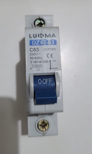 DISJUNTOR UNIPOLAR C63 DZ47-63 LUKMA