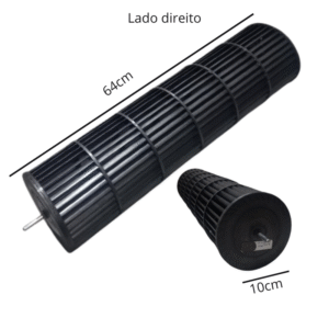Turbina 64cm para Cortina de Ar A145025 150 cm EOS  -Lado direito